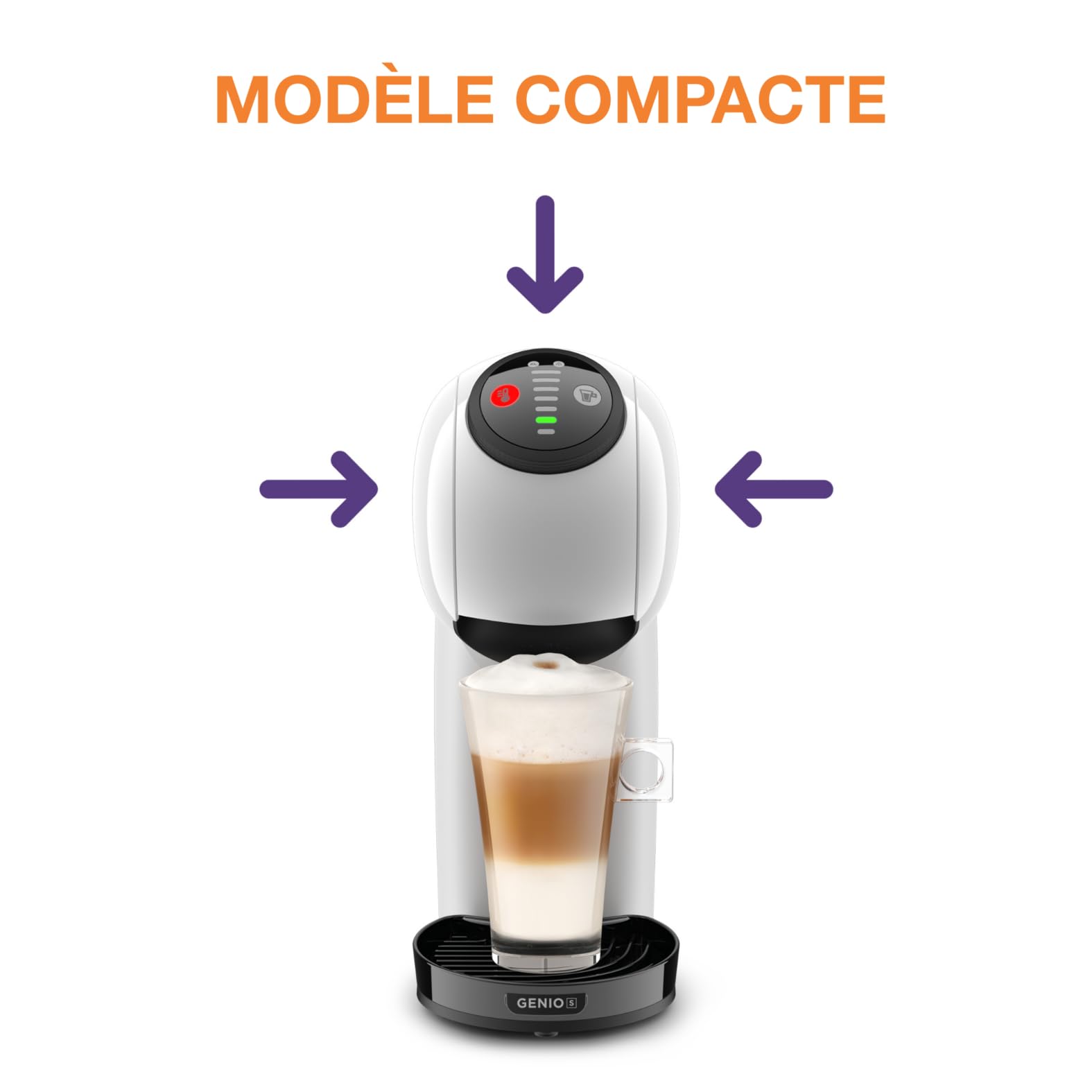 Machine à Café Dosettes Genio S Blanche – Multi-boissons Compacte KP243110