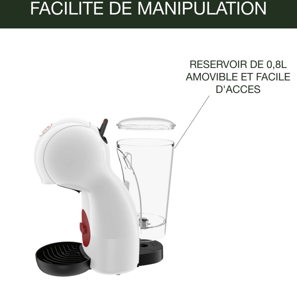 Machine à Café Capsules Piccolo XS Blanc/Rouge – 15 Bars Multi-boissons KP1A3110