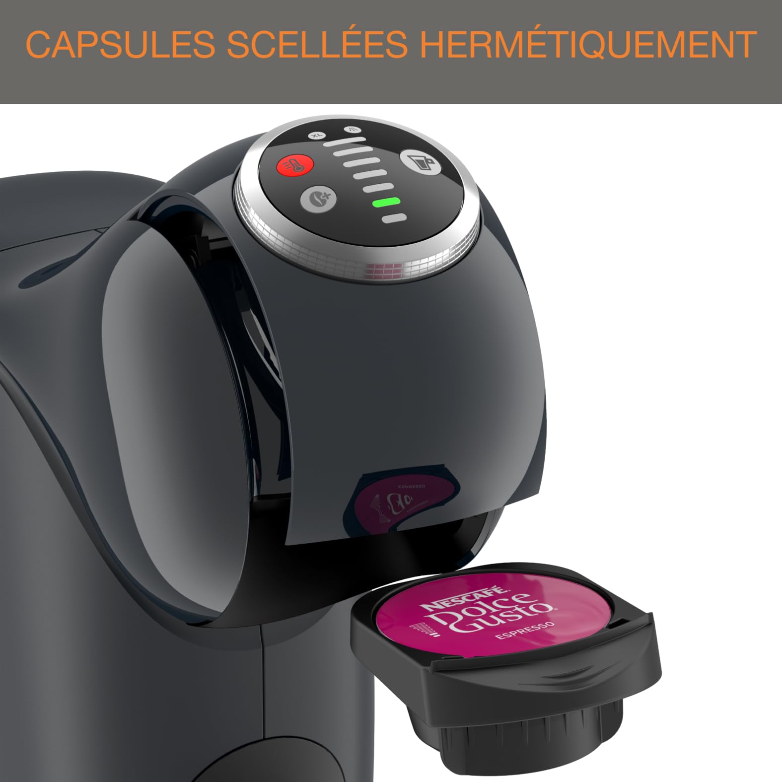 Machine à Café Capsules Genio S Plus Rouge – 15 Bars Multi-boissons KP340510