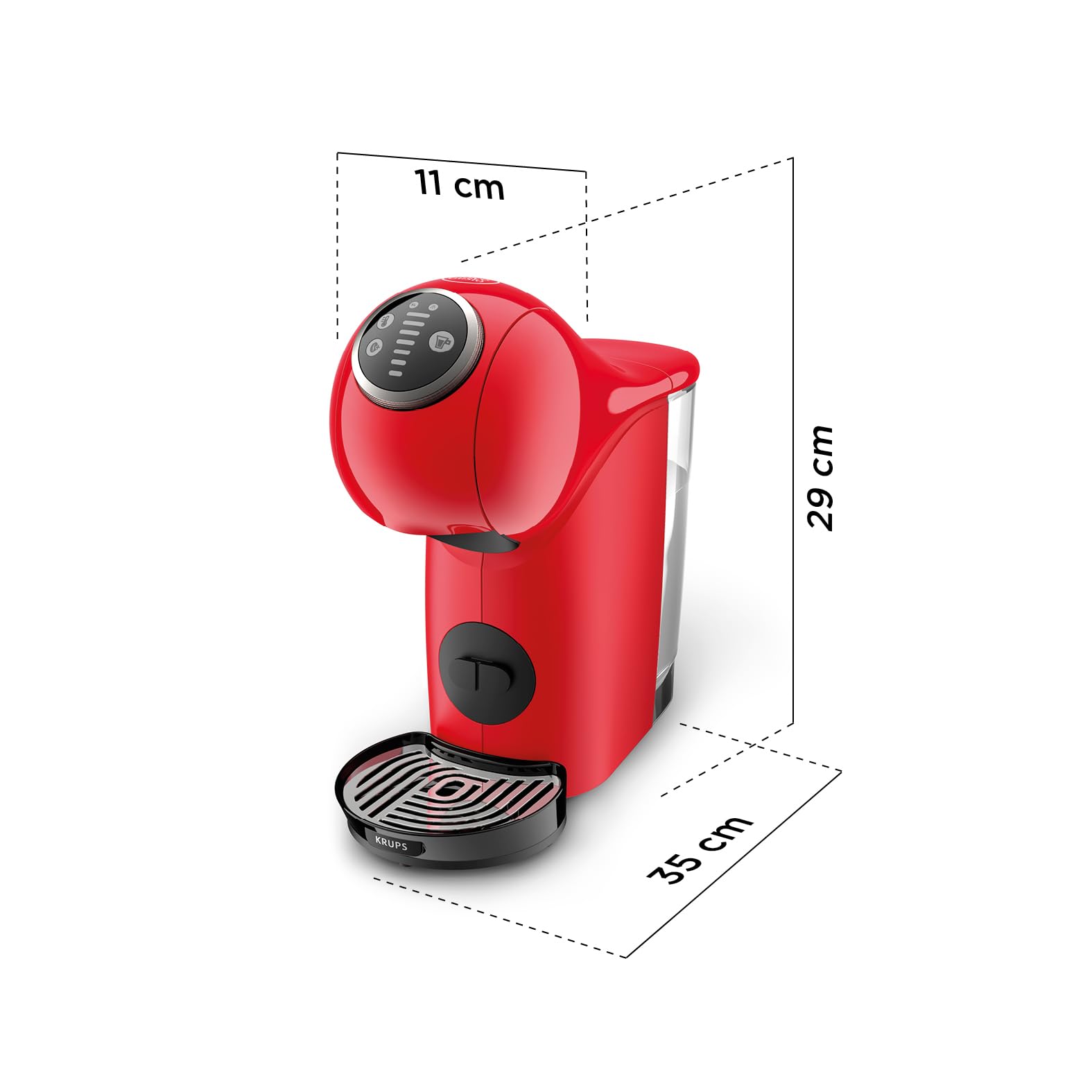 Machine à Café Capsules Genio S Plus Rouge – 15 Bars Multi-boissons KP340510