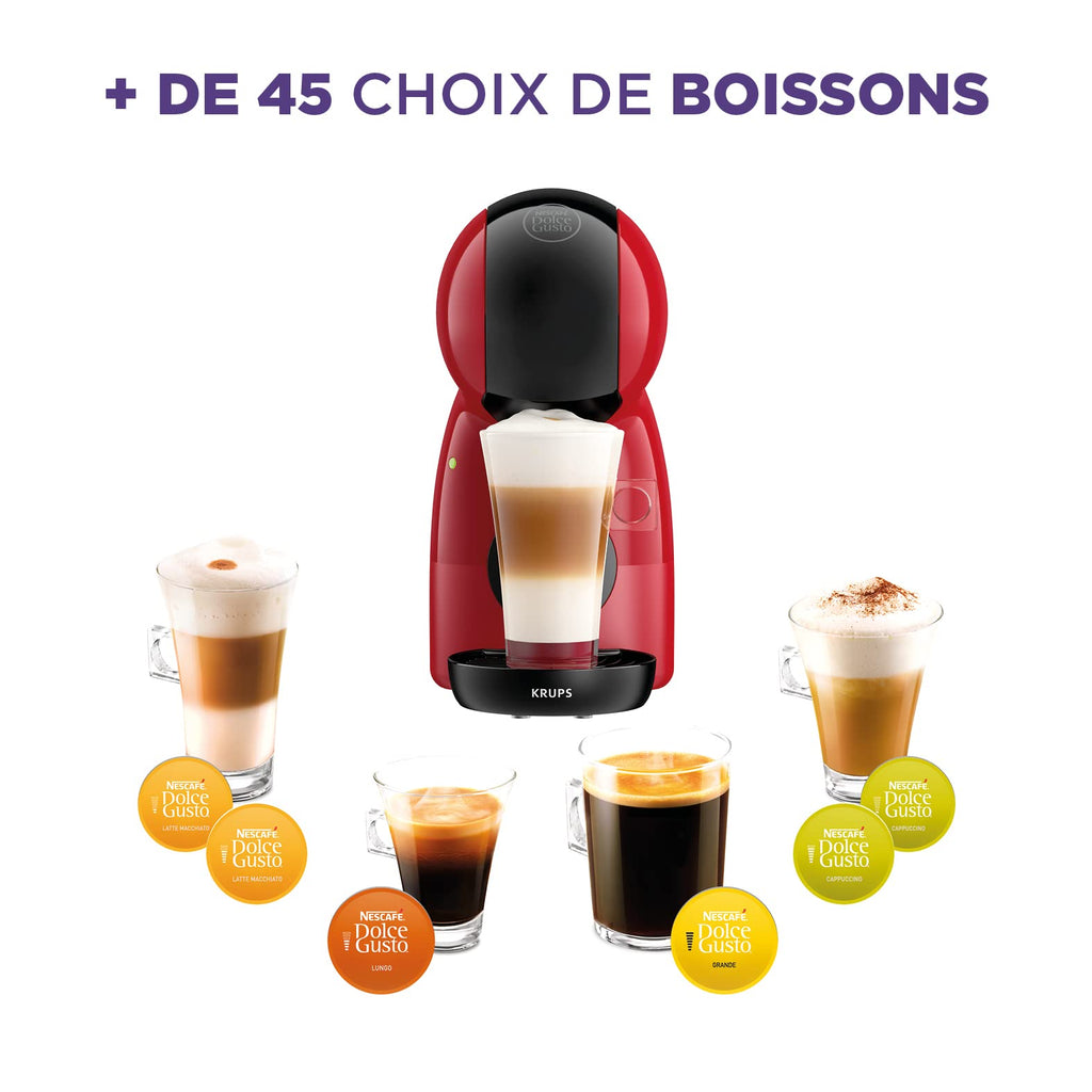Machine à Café Capsules Piccolo XS Rouge – 15 Bars, Multi-boissons KP1A3510