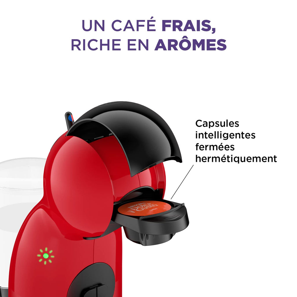 Machine à Café Capsules Piccolo XS Rouge – 15 Bars, Multi-boissons KP1A3510