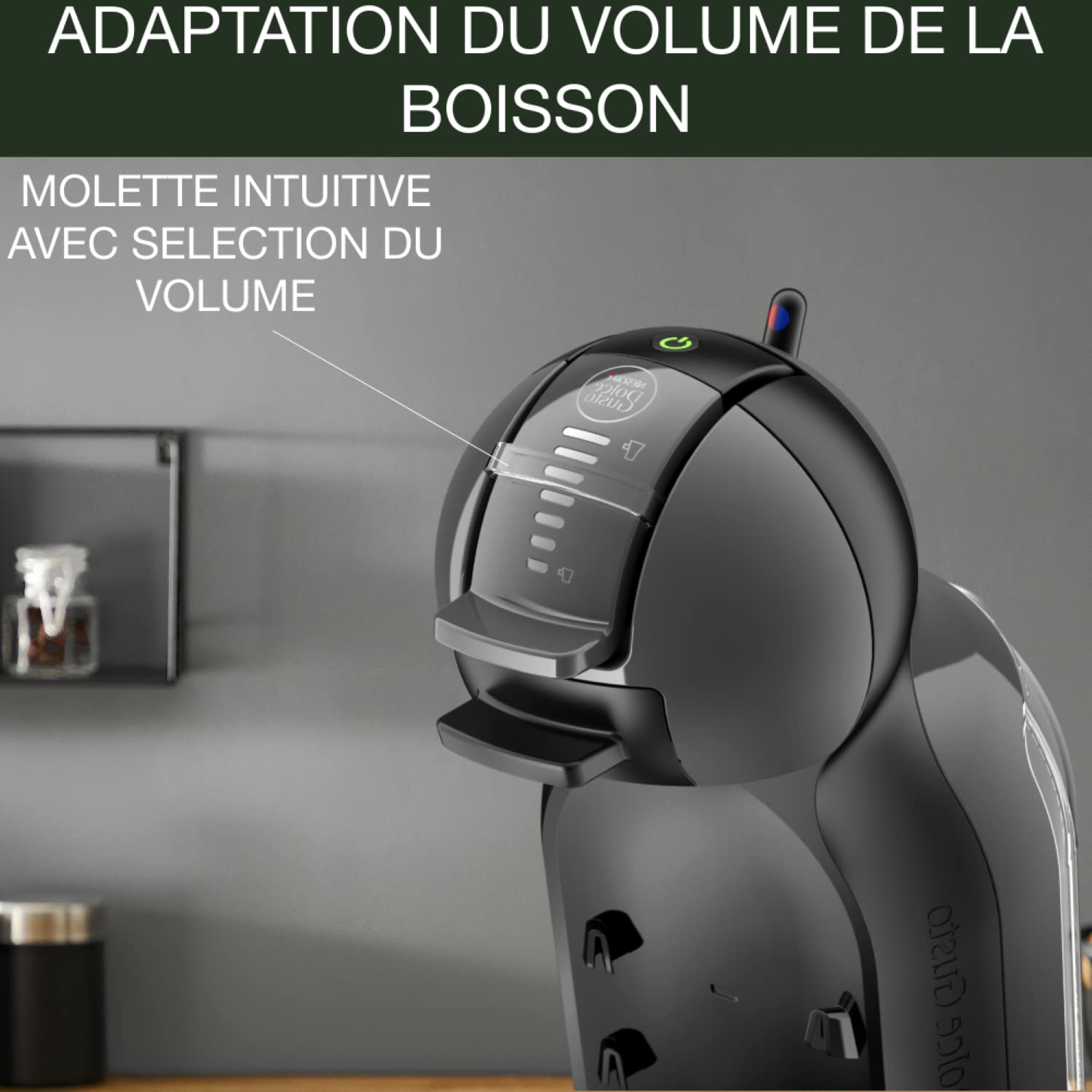 Machine à Café Capsules Mini Me Noir/Anthracite – 0,8 L, 15 Bars KP123810