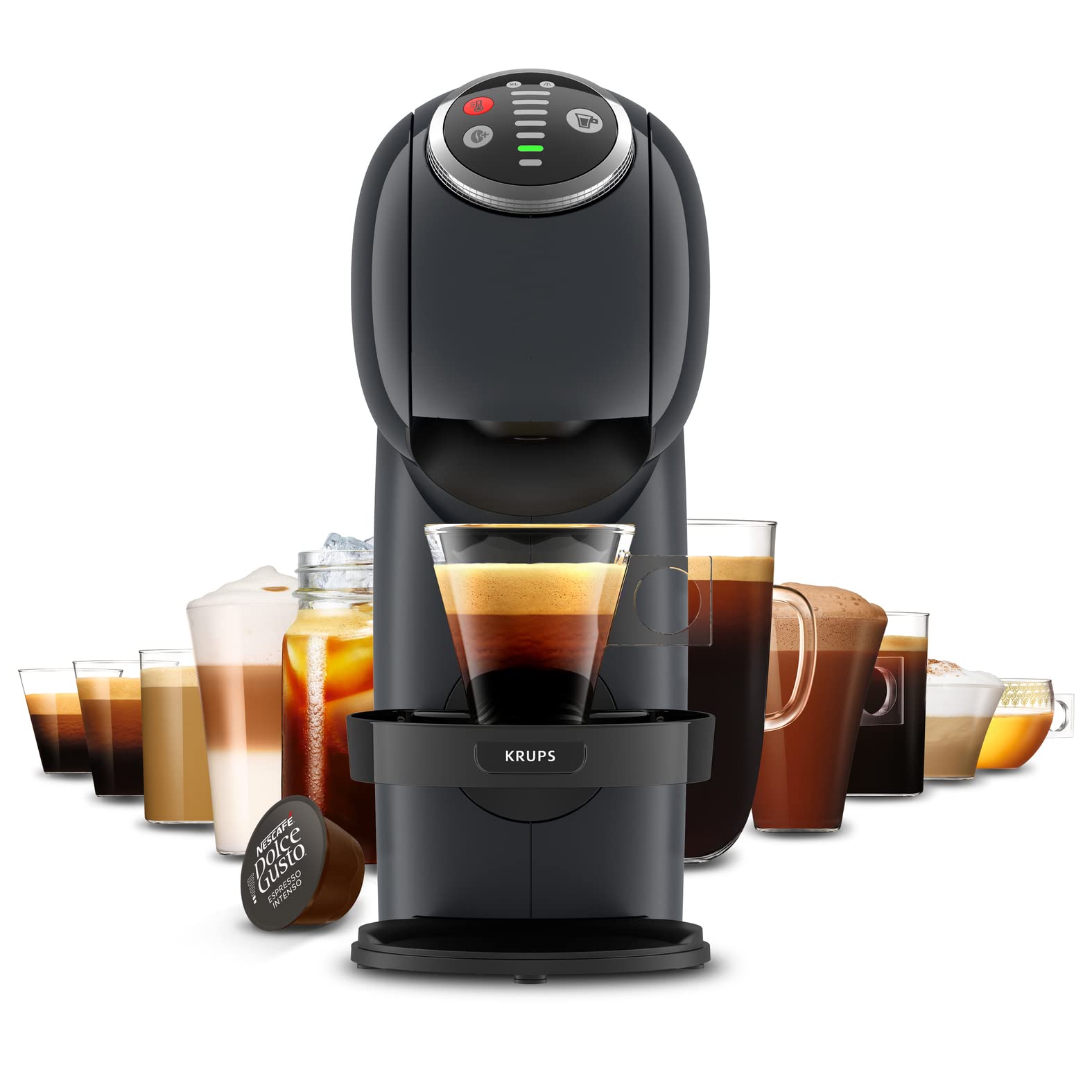 Machine à Café Capsules Genio S Plus Rouge – 15 Bars Multi-boissons KP340510