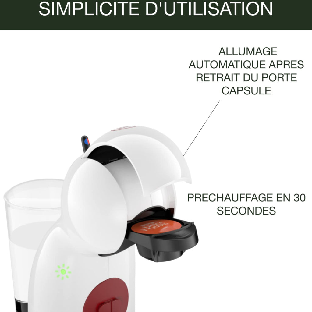 Machine à Café Capsules Piccolo XS Blanc/Rouge – 15 Bars Multi-boissons KP1A3110