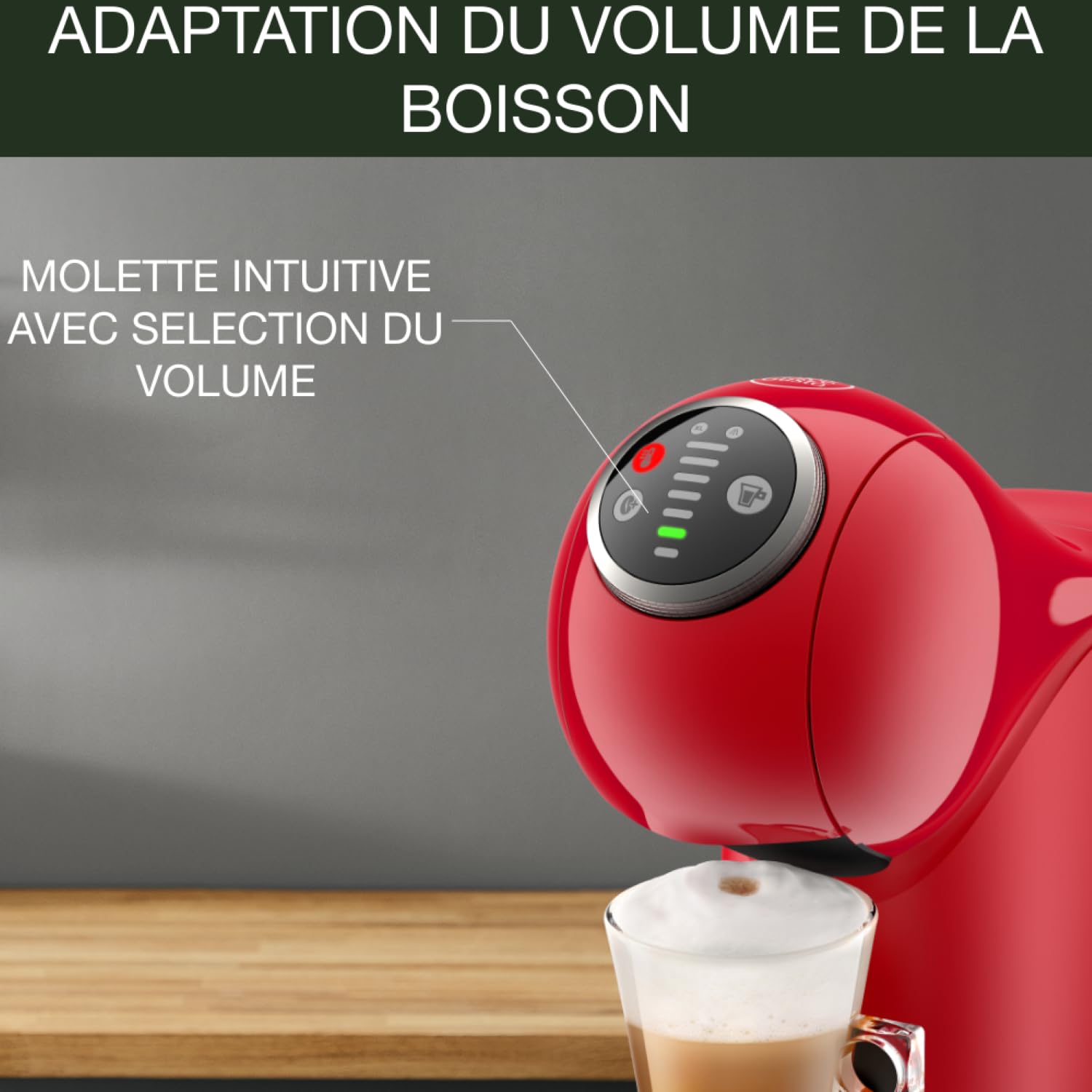 Machine à Café Capsules Genio S Plus Rouge – 15 Bars Multi-boissons KP340510