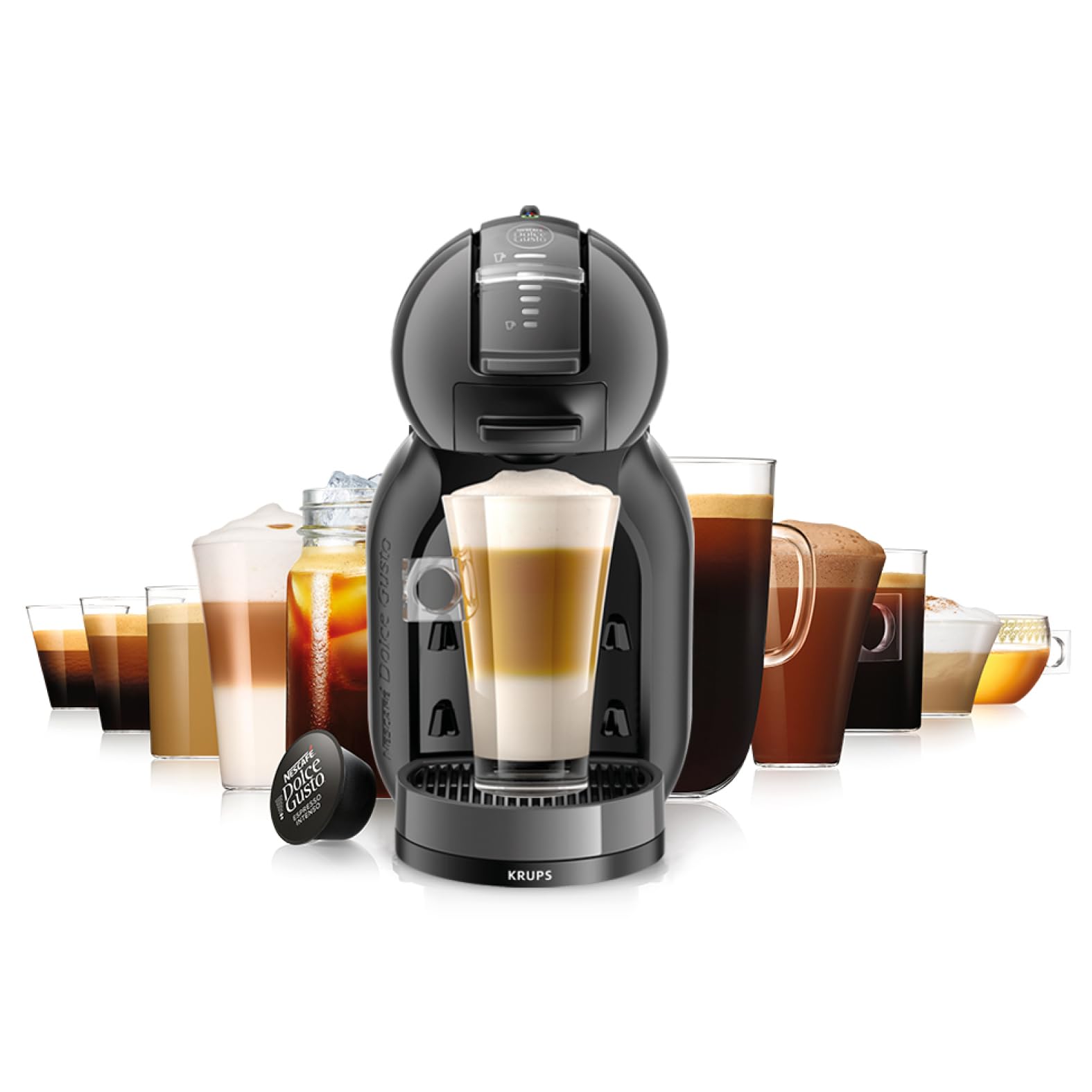 Machine à Café Capsules Mini Me Noir/Anthracite – 0,8 L, 15 Bars KP123810