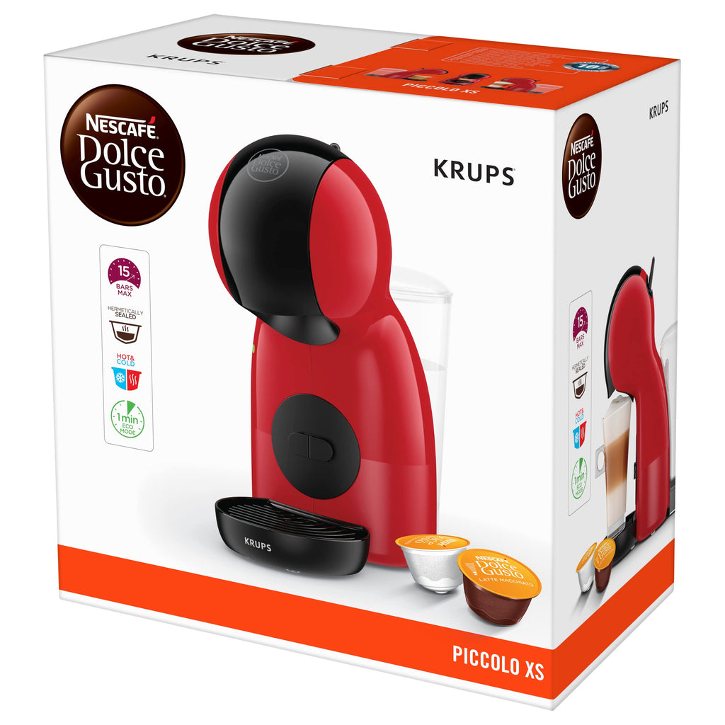 Machine à Café Capsules Piccolo XS Rouge – 15 Bars, Multi-boissons KP1A3510