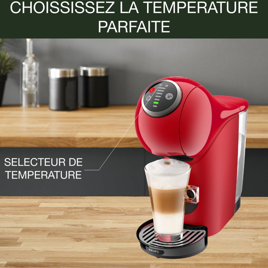Machine à Café Capsules Genio S Plus Rouge – 15 Bars Multi-boissons KP340510