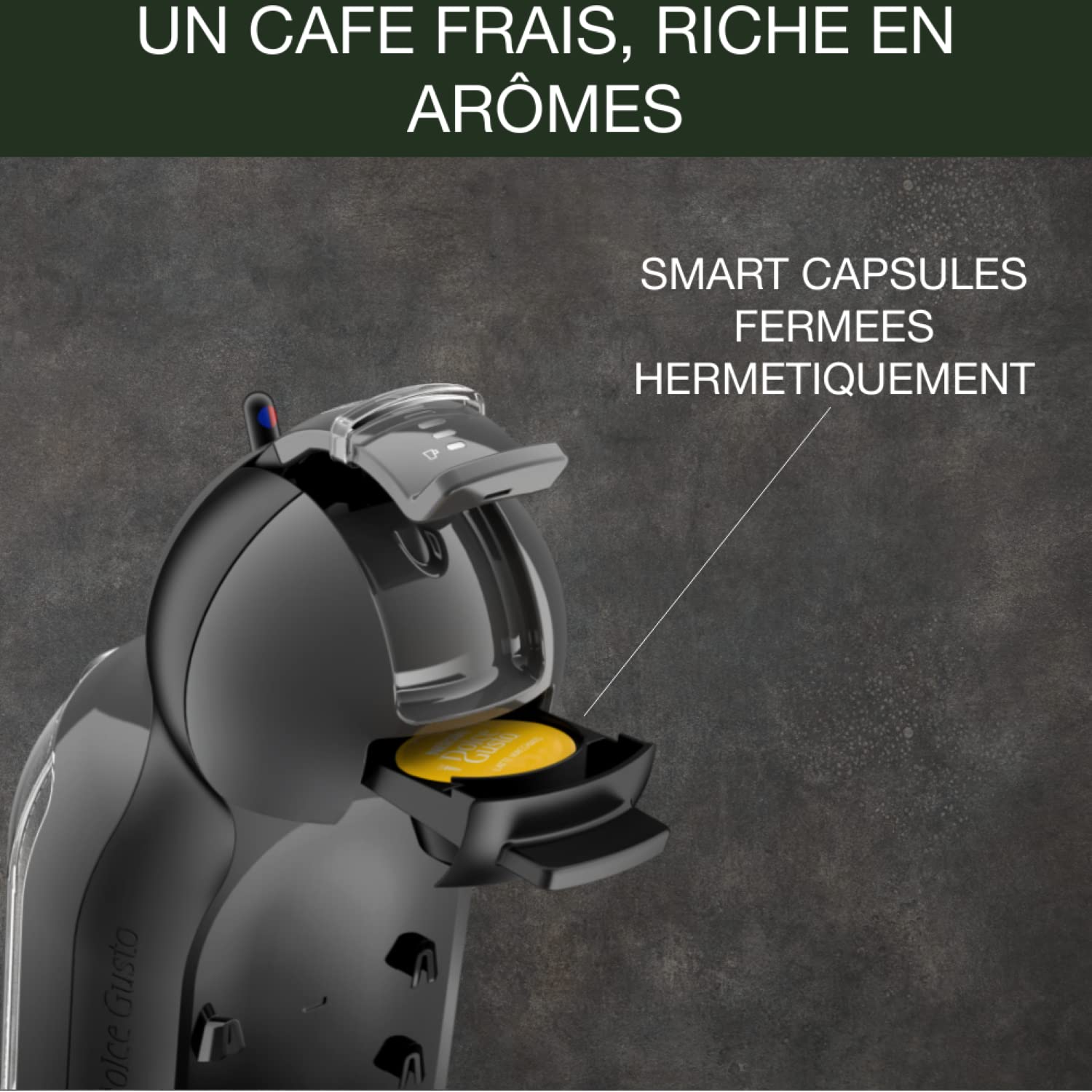 Machine à Café Capsules Mini Me Noir/Anthracite – 0,8 L, 15 Bars KP123810